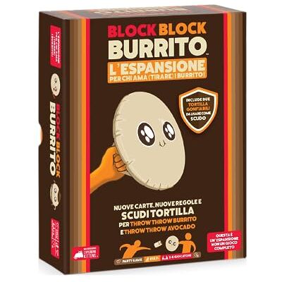 Asmodee Block Block Block Burrito, Expansion pour jeu de société Throw Throw Burrito et Throw Throw Avocat, 2 à 6 joueurs, 7 ans et édition en italien Asmodee Block Block Block Burrito, Expansion pour jeu de société Throw Throw Burrito et Throw Throw Avocat, 2 à 6 joueurs, 7 ans et édition en italien