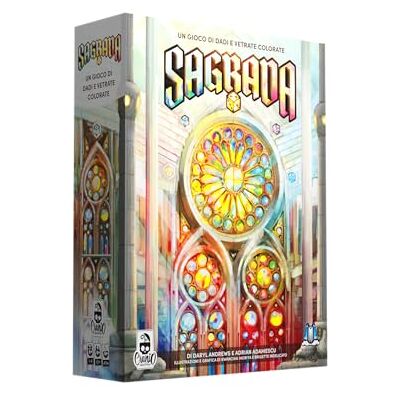Cranio Creations Sagrada, Deuxième édition Un jeu de dés et vitraux colorés La réédition du célèbre jeu de société pour les familles 10 ans De 1 à 4 joueurs Edition en langue italienne Cranio Creations Sagrada, Deuxième édition Un jeu de dés et vitraux colorés La réédition du célèbre jeu de société pour les familles 10 ans De 1 à 4 joueurs Edition en langue italienne