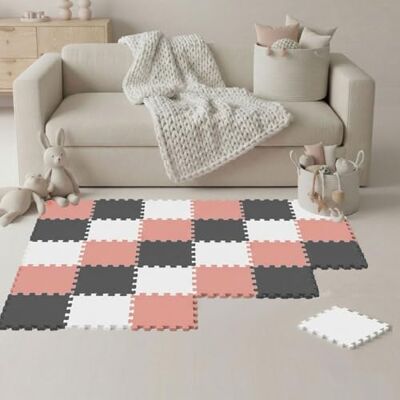 LittleTom 27 Pièces Tapis de Sol Bébé dès le Premier Mois 30x30 cm Dalles en Mousse EVA Surface de Jeu Douce pour l'Éveil Carrés Puzzle Antidérapants Revêtement pour la Chambre des Petits LittleTom 27 Pièces Tapis de Sol Bébé dès le Premier Mois 30x30 cm Dalles en Mousse EVA Surface de Jeu Douce pour l'Éveil Carrés Puzzle Antidérapants Revêtement pour la Chambre des Petits