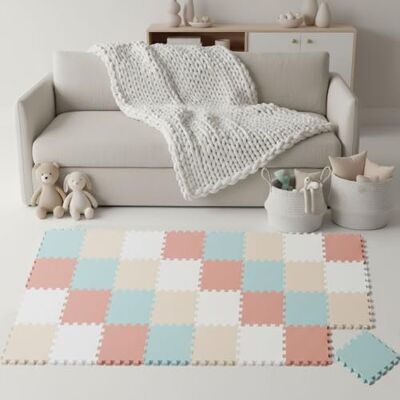 LittleTom 36 Pièces Tapis de Sol Bébé dès le Premier Mois 30x30 cm Dalles en Mousse EVA Surface de Jeu Douce pour l'Éveil Carrés Puzzle Antidérapants Revêtement pour la Chambre des Petits LittleTom 36 Pièces Tapis de Sol Bébé dès le Premier Mois 30x30 cm Dalles en Mousse EVA Surface de Jeu Douce pour l'Éveil Carrés Puzzle Antidérapants Revêtement pour la Chambre des Petits