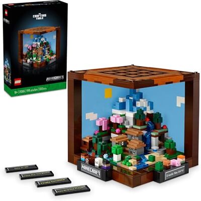 Lego Minecraft The Crafting Table, Jeu vidéo de collection avec figurines Minecraft, Mobs et biomes, modèle d'anniversaire de 15 ans, construction et présentation Minecraft cadeau pour adultes, 21265 Lego Minecraft The Crafting Table, Jeu vidéo de collection avec figurines Minecraft, Mobs et biomes, modèle d'anniversaire de 15 ans, construction et présentation Minecraft cadeau pour adultes, 21265