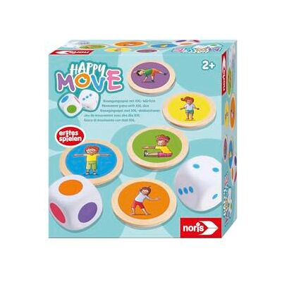 noris 606012090 Happy Move Jeu de mouvement, avec dés XXL (jeu à partir de 2 ans), pour l'intérieur et l'extérieur, premier jeu pour enfants et tout-petits à partir de 24 mois, multicolore noris 606012090 Happy Move Jeu de mouvement, avec dés XXL (jeu à partir de 2 ans), pour l'intérieur et l'extérieur, premier jeu pour enfants et tout-petits à partir de 24 mois, multicolore