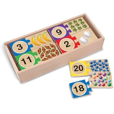 Melissa & Doug Self-Correcting Wooden Number Puzzles With Storage Box (40 pcs) Melissa & Doug Self-Correcting Wooden Number Puzzles With Storage Box (40 pcs)