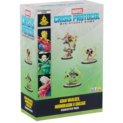 Asmodee , Marvel : Crisis Protocol – Adam Warlock, Moondragon & Quasar, Character Pack, version EN, extension de table pour 2 joueurs de l'âge 14 avec un temps de lecture de 90 à 120 minutes Asmodee , Marvel : Crisis Protocol – Adam Warlock, Moondragon & Quasar, Character Pack, version EN, extension de table pour 2 joueurs de l'âge 14 avec un temps de lecture de 90 à 120 minutes