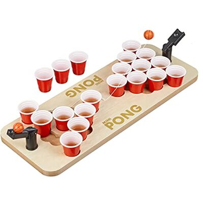 Relaxdays 10036912 Mini Beer Pong, Lot de Jeu à Boire, 25 gobelets Rouges, 4 cl, bière & Shots, 9 x 58 x 20 cm, Nature, 1 unité Relaxdays 10036912 Mini Beer Pong, Lot de Jeu à Boire, 25 gobelets Rouges, 4 cl, bière & Shots, 9 x 58 x 20 cm, Nature, 1 unité