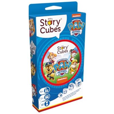 Asmodee , Rory's Story Cubes: Paw Patrouille, version DE, jeu coopératif pour 1 ou plus de 4 ans, jeu de dés avec 10 minutes de temps de jeu par partie, multilingue Asmodee , Rory's Story Cubes: Paw Patrouille, version DE, jeu coopératif pour 1 ou plus de 4 ans, jeu de dés avec 10 minutes de temps de jeu par partie, multilingue