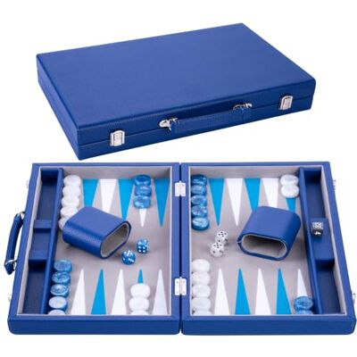 Engelhart 250521 Jeu de Backgammon de Luxe 15 Pouces (38 cm) Feutre et Matériaux de Haute Qualité Dés et Pions Nacrés Valise Recouverte de Mousse et Simili Cuir Jeux de Societe Engelhart 250521 Jeu de Backgammon de Luxe 15 Pouces (38 cm) Feutre et Matériaux de Haute Qualité Dés et Pions Nacrés Valise Recouverte de Mousse et Simili Cuir Jeux de Societe