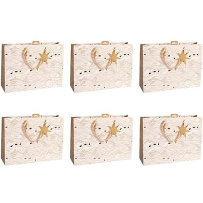 Eurowrap Clairefontaine X-32823-6Cpack Un Lot de 6 Sacs Cadeaux Excellia- Format Shopping 37,3x11,8x27,5 cm 210g Motif : Noël des sables Emballage Cadeaux, idéal pour : Jeux Société, Puzzles Eurowrap Clairefontaine X-32823-6Cpack Un Lot de 6 Sacs Cadeaux Excellia- Format Shopping 37,3x11,8x27,5 cm 210g Motif : Noël des sables Emballage Cadeaux, idéal pour : Jeux Société, Puzzles