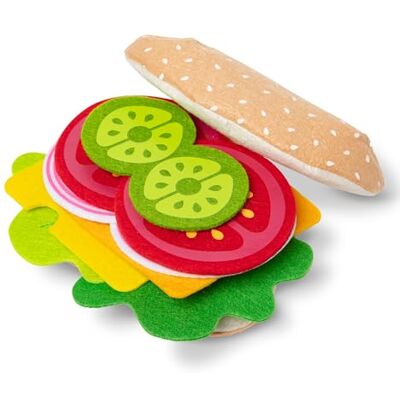 Melissa & Doug Felt Food Kit sandwich Jeu de rôle Jeu de nourriture Jouet sensoriel 3+ Cadeau pour garçons ou filles Melissa & Doug Felt Food Kit sandwich Jeu de rôle Jeu de nourriture Jouet sensoriel 3+ Cadeau pour garçons ou filles