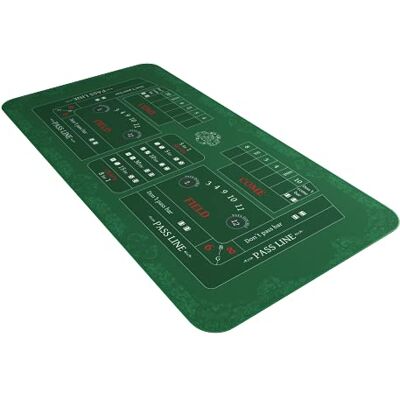 Bullets Playing Cards , Tapis Craps de 180 x 90 cm, Sous-main pour une véritable sensation de casino Bullets Playing Cards , Tapis Craps de 180 x 90 cm, Sous-main pour une véritable sensation de casino