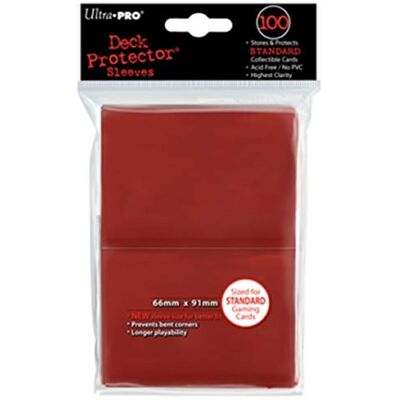 Ultra Pro 330490 Jeu De Cartes Housse De Protection Red Solid 100 Pièces Ultra Pro 330490 Jeu De Cartes Housse De Protection Red Solid 100 Pièces