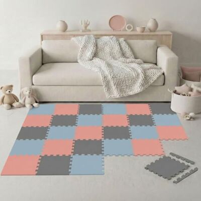 LittleTom 27 Pièces Tapis Puzzle Enfant Certifié TÜV 30x30 cm Dalles en Mousse EVA avec Bordures Surface de Jeu pour l'Éveil Carrés Puzzle Antidérapants Revêtement pour Chambre des Petits LittleTom 27 Pièces Tapis Puzzle Enfant Certifié TÜV 30x30 cm Dalles en Mousse EVA avec Bordures Surface de Jeu pour l'Éveil Carrés Puzzle Antidérapants Revêtement pour Chambre des Petits