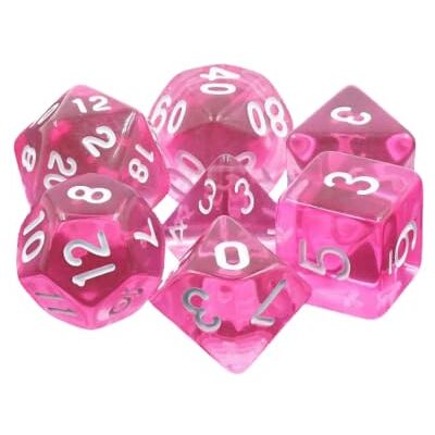 Rio HDT-01 Lot de 7 Dés en boîte – Gemmes Magenta Rio HDT-01 Lot de 7 Dés en boîte – Gemmes Magenta