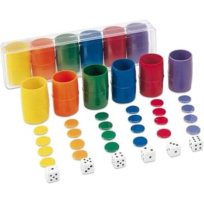 Cayro Coffret d'accessoires pour jeu de parchis, 6 joueurs Cayro Coffret d'accessoires pour jeu de parchis, 6 joueurs