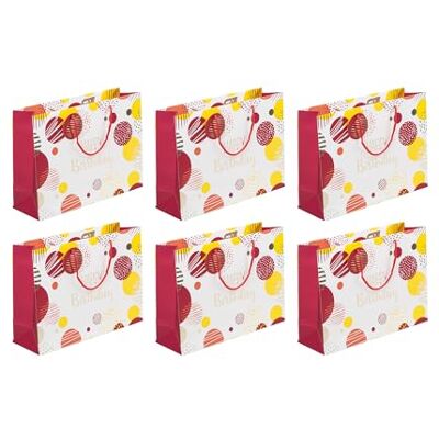 Eurowrap Clairefontaine 32484-6Cpack Un lot de 6 sacs cadeaux Excellia- Format Shopping 37,3x11,8x27,5 cm 210g Motif : HB Rose Emballage Cadeaux, idéal pour : Jeux Société, Puzzles Eurowrap Clairefontaine 32484-6Cpack Un lot de 6 sacs cadeaux Excellia- Format Shopping 37,3x11,8x27,5 cm 210g Motif : HB Rose Emballage Cadeaux, idéal pour : Jeux Société, Puzzles