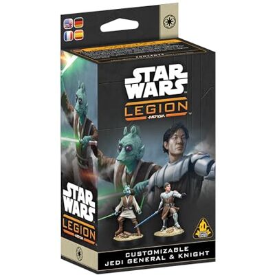 Asmodee , Star Wars : Legion Customizable Jedi General & Knight, Extension, Atomic Mass Games, Tabletop, 2 Joueurs, 14+ Ans, 120-180 minutes, Allemand, Multilingue Asmodee , Star Wars : Legion Customizable Jedi General & Knight, Extension, Atomic Mass Games, Tabletop, 2 Joueurs, 14+ Ans, 120-180 minutes, Allemand, Multilingue