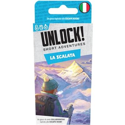 Asmodee Unlock! Short Adventures 13 La Scalata, Jeu de Table avec App, Escape Room, 1-6 joueurs, 10+ Ans, Edition en Italien Asmodee Unlock! Short Adventures 13 La Scalata, Jeu de Table avec App, Escape Room, 1-6 joueurs, 10+ Ans, Edition en Italien