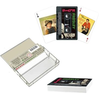 AQUARIUS Carte à jouer Elvis Presley Premium Cassette – Jeu de cartes Elvis Presley – Produit sous licence officielle AQUARIUS Carte à jouer Elvis Presley Premium Cassette – Jeu de cartes Elvis Presley – Produit sous licence officielle