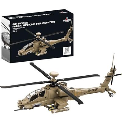 Apostrophe Games Ensemble de Blocs de Construction d'Hélicoptère Apache AH-64 – 259 Pièces Apostrophe Games Ensemble de Blocs de Construction d'Hélicoptère Apache AH-64 – 259 Pièces