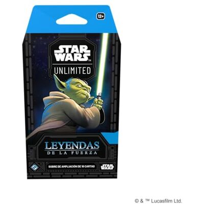 Asmodee FFG Star Wars Unlimited Jeu de cartes à collectionner Légendes de la Force sur 16 cartes, TCG à partir de 12 ans, pour 2 joueurs, espagnol Asmodee FFG Star Wars Unlimited Jeu de cartes à collectionner Légendes de la Force sur 16 cartes, TCG à partir de 12 ans, pour 2 joueurs, espagnol