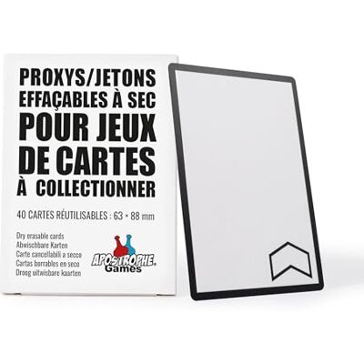 Apostrophe Games Jetons de Jeu de Trading Effaçables à sec, 40 cartes MTG, 63 mm x 88 mm Apostrophe Games Jetons de Jeu de Trading Effaçables à sec, 40 cartes MTG, 63 mm x 88 mm