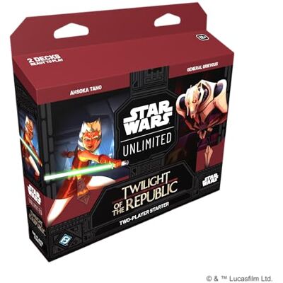Asmodee Star Wars : Unlimited TCG Twilight of the Republic STARTER SET Master the Clone Wars! Trading Card Game for Kids and Adults, Ages 12+, 2 Players, 20 min Playtime, Made by Fantasy Flight Games Asmodee Star Wars : Unlimited TCG Twilight of the Republic STARTER SET Master the Clone Wars! Trading Card Game for Kids and Adults, Ages 12+, 2 Players, 20 min Playtime, Made by Fantasy Flight Games