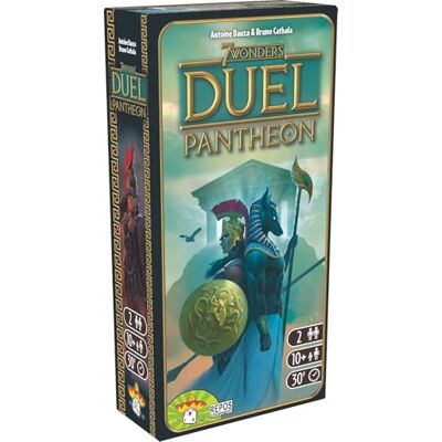 Asmodee Repos Production 7 Wonders Duel Ext. Pantheon Boardgame Age : 10+ 3 à 7 joueurs Temps de partie 30 à 60 minutes Asmodee Repos Production 7 Wonders Duel Ext. Pantheon Boardgame Age : 10+ 3 à 7 joueurs Temps de partie 30 à 60 minutes