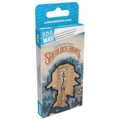 Space Cowboys Asmodee Cowboys E, Unlock! Short Adventures Dans La Tête de Sherlock Holmes, Jeu Familial, 1 à 6 Joueurs, à partir de 10 ans, 40 minutes, Allemand Space Cowboys Asmodee Cowboys E, Unlock! Short Adventures Dans La Tête de Sherlock Holmes, Jeu Familial, 1 à 6 Joueurs, à partir de 10 ans, 40 minutes, Allemand