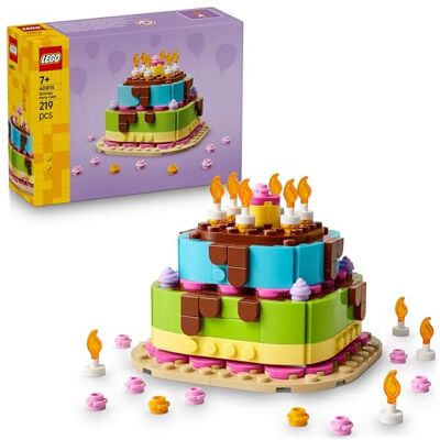 Lego Le Gâteau d'Anniversaire Jeu de Construction Loisirs Créatifs Enfant Maquette avec 10 Bougies, Glaçage & Fleurs Colorées Décoration de Table Cadeau Fille, Garçon 7 ans & Famille 40815 Lego Le Gâteau d'Anniversaire Jeu de Construction Loisirs Créatifs Enfant Maquette avec 10 Bougies, Glaçage & Fleurs Colorées Décoration de Table Cadeau Fille, Garçon 7 ans & Famille 40815