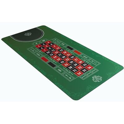 Bullets Playing Cards , Tapis de roulette, 160 x 80 cm, Vert, Double 0 Bullets Playing Cards , Tapis de roulette, 160 x 80 cm, Vert, Double 0