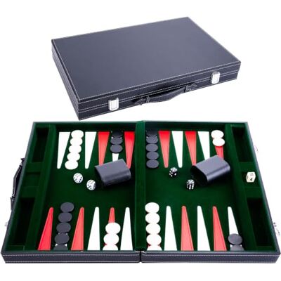 Engelhart 250518 Backgammon 18 Pouces Vert, Rouge et Blanc Surpiqué Design Matelassé Jeu de Société Jeux de Strategie 57 x 46 x 3 cm (Ouvert) Engelhart 250518 Backgammon 18 Pouces Vert, Rouge et Blanc Surpiqué Design Matelassé Jeu de Société Jeux de Strategie 57 x 46 x 3 cm (Ouvert)