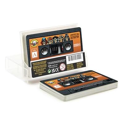 AQUARIUS Cartes à jouer de qualité supérieure Guns N' Roses Cassette – Jeu de cartes sur le thème des morts reconnaissants pour vos jeux de cartes préférés – Produit sous licence officielle GNR et AQUARIUS Cartes à jouer de qualité supérieure Guns N' Roses Cassette – Jeu de cartes sur le thème des morts reconnaissants pour vos jeux de cartes préférés – Produit sous licence officielle GNR et