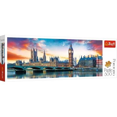 Trefl , Puzzle, Big Ben et le Palais de Westminster, Londres, 500 Eléments, Panorama, Qualité Premium, pour Adultes et Enfants à partir de 10 ans Trefl , Puzzle, Big Ben et le Palais de Westminster, Londres, 500 Eléments, Panorama, Qualité Premium, pour Adultes et Enfants à partir de 10 ans