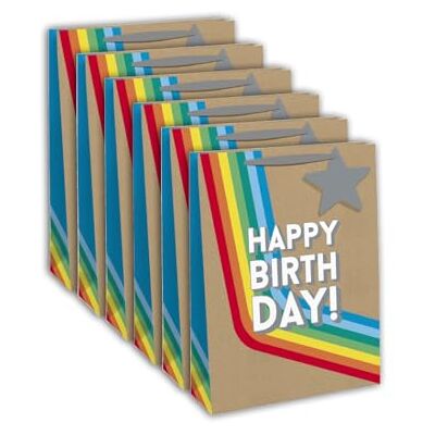 Eurowrap Clairefontaine 32298-2Cpack Un lot de 6 sacs cadeaux Excellia- Format large 26,5x14x33 cm 210g Motif : Rainbow HB Emballage Cadeaux, Idéal pour : Jeux Société, Puzzles Eurowrap Clairefontaine 32298-2Cpack Un lot de 6 sacs cadeaux Excellia- Format large 26,5x14x33 cm 210g Motif : Rainbow HB Emballage Cadeaux, Idéal pour : Jeux Société, Puzzles
