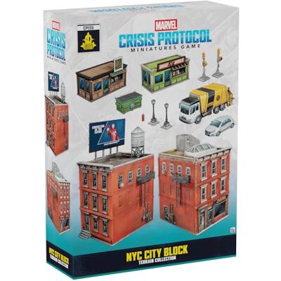 Asmodee , Marvel : Crisis Protocol – NYC City Block, Terrain Collection, Atomic Mass Games, Tabletop, 2 joueurs, de l'âge 14+, 90-120 minutes, anglais, français et espagnol Asmodee , Marvel : Crisis Protocol – NYC City Block, Terrain Collection, Atomic Mass Games, Tabletop, 2 joueurs, de l'âge 14+, 90-120 minutes, anglais, français et espagnol