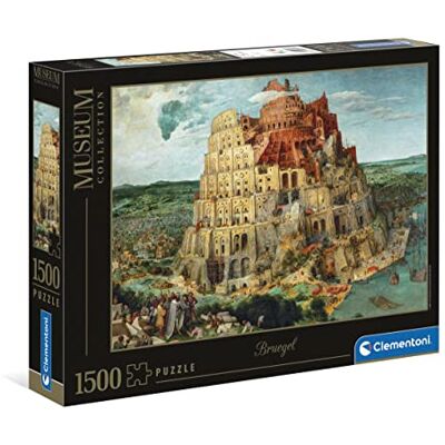 Clementoni 31691 Museum Collection Bruegel, "The Tower of Babel" 1500 pièces Made in Italy, puzzles adultes 1500 pièces, art, puzzles tableaux célèbres, peintures célèbres, amusement pour Clementoni 31691 Museum Collection Bruegel, "The Tower of Babel" 1500 pièces Made in Italy, puzzles adultes 1500 pièces, art, puzzles tableaux célèbres, peintures célèbres, amusement pour