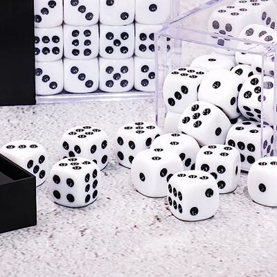 Rio -Dé 6 Faces- Lot de 36 dés- 12mm- Blanc Rio -Dé 6 Faces- Lot de 36 dés- 12mm- Blanc