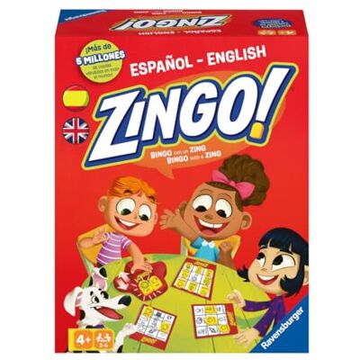 Ravensburger Zingo Jeux éducatifs pour enfants de 4 ans et plus Jeu de plateau 4 ans Bingo pour enfants Jeux de table 4 ans pour apprendre l'anglais 2 à 6 joueurs Version espagnole Ravensburger Zingo Jeux éducatifs pour enfants de 4 ans et plus Jeu de plateau 4 ans Bingo pour enfants Jeux de table 4 ans pour apprendre l'anglais 2 à 6 joueurs Version espagnole
