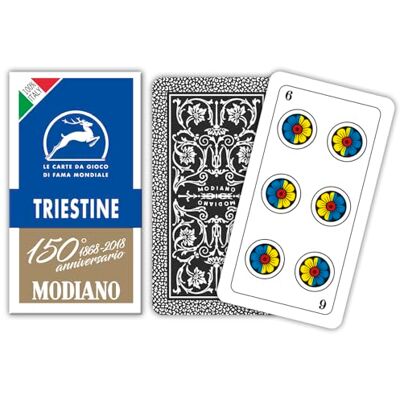 Modiano Cartes à jouer régionales triestine, couleur bleue, 300146 Modiano Cartes à jouer régionales triestine, couleur bleue, 300146
