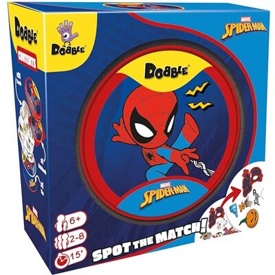 Asmodee Dobble Spiderman Jeu de cartes familial à partir de 6 ans 2 à 8 joueurs 15 minutes de temps de jeu ou plus Asmodee Dobble Spiderman Jeu de cartes familial à partir de 6 ans 2 à 8 joueurs 15 minutes de temps de jeu ou plus