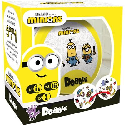 Asmodee Dobble : Minions, Jeu de Cartes pour Toute la Famille, 5 Mini-Jeux, 2-8 Joueurs, 6+ Années, Edition en Italien Asmodee Dobble : Minions, Jeu de Cartes pour Toute la Famille, 5 Mini-Jeux, 2-8 Joueurs, 6+ Années, Edition en Italien