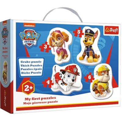 Trefl Puzzle, Skye, Marshall, Chase et Rubble, PAT Patrouille, 3 à 6 Pièces, 4 Sets, pour les Enfants à partir de 2 ans Trefl Puzzle, Skye, Marshall, Chase et Rubble, PAT Patrouille, 3 à 6 Pièces, 4 Sets, pour les Enfants à partir de 2 ans