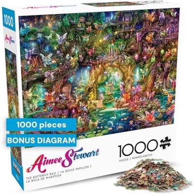 Buffalo Games Aimee Stewart – La boule papillon – Puzzle de 1000 pièces pour adultes – Puzzle stimulant parfait pour les soirées de jeu – La taille du puzzle fini est de 68 x 50 cm Buffalo Games Aimee Stewart – La boule papillon – Puzzle de 1000 pièces pour adultes – Puzzle stimulant parfait pour les soirées de jeu – La taille du puzzle fini est de 68 x 50 cm
