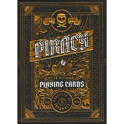 Theory11 Piracy Premium Cartes à jouer de luxe, taille de poker standard, cartes à jouer en aluminium Theory11 Piracy Premium Cartes à jouer de luxe, taille de poker standard, cartes à jouer en aluminium
