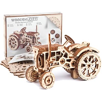 WOODEN.CITY Puzzle 3D Tracteur en Bois Maquette Mécanique Échelle 1/20 Modèles à Construire pour Adultes Kit Bricolage Mécanique en Bois Idée Cadeau Anniversaire Noël Fête des Pères WOODEN.CITY Puzzle 3D Tracteur en Bois Maquette Mécanique Échelle 1/20 Modèles à Construire pour Adultes Kit Bricolage Mécanique en Bois Idée Cadeau Anniversaire Noël Fête des Pères