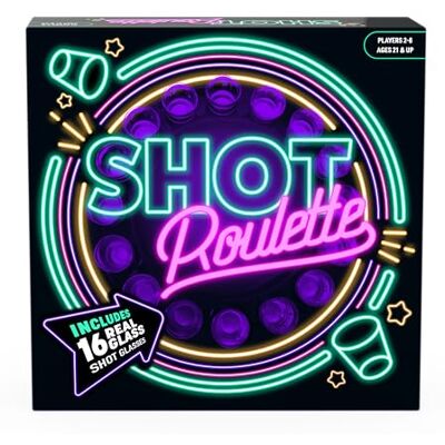 Goliath Shot Roulette Jeu de société pour 2 à 8 joueurs à partir de 18 ans Jeu de 16 verres à shot et 1 boule Idée cadeau pour adultes Goliath Shot Roulette Jeu de société pour 2 à 8 joueurs à partir de 18 ans Jeu de 16 verres à shot et 1 boule Idée cadeau pour adultes