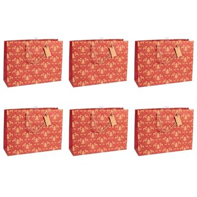 Eurowrap Clairefontaine X-28233-6Cpack Un Lot de 6 Sacs Cadeaux Kraft Format Shopping 37,3x11,8x27,5 cm 210g Motif : Sapins Kraft Et Chevaux Idéal pour : Jeux De Société, Puzzles Eurowrap Clairefontaine X-28233-6Cpack Un Lot de 6 Sacs Cadeaux Kraft Format Shopping 37,3x11,8x27,5 cm 210g Motif : Sapins Kraft Et Chevaux Idéal pour : Jeux De Société, Puzzles