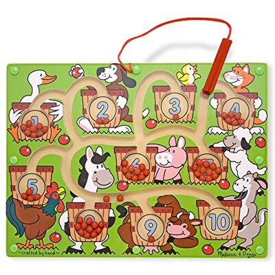 Melissa & Doug Labyrinthe De Numéros Avec Baguette Aimantée, Jouet en bois Montessori, Jouets d'éveil et 1er âge, Jouets d'activité et de développement, Cadeau pour enfants de 2 3 4 ans Melissa & Doug Labyrinthe De Numéros Avec Baguette Aimantée, Jouet en bois Montessori, Jouets d'éveil et 1er âge, Jouets d'activité et de développement, Cadeau pour enfants de 2 3 4 ans