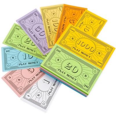 Apostrophe Games Argent Fictif de 800 pièces pour les Jeux de Société, 8 coupures Apostrophe Games Argent Fictif de 800 pièces pour les Jeux de Société, 8 coupures