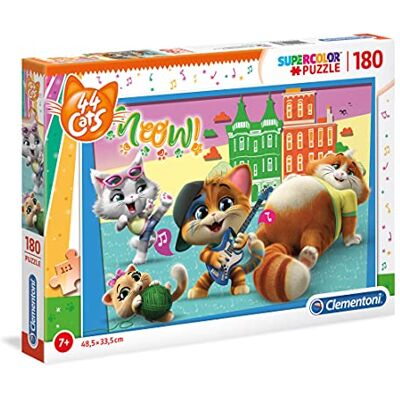 Clementoni 29763 Supercolor Puzzle 44 Chats 180 Pièces Clementoni 29763 Supercolor Puzzle 44 Chats 180 Pièces